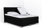 Boxspring Flanny compleet, merk Olympic Life®, elektrisch verstelbaar, 200 x 220 cm, zwart, 18-delig