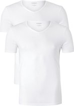 Emporio Armani T-shirts Pure Cotton (2-pack) - heren T-shirts V-hals - wit -  Maat: S
