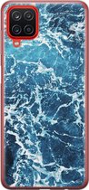 Samsung Galaxy A12 hoesje siliconen - Oceaan - Soft Case Telefoonhoesje - Natuur - Blauw
