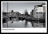 Poster Stad Groningen A4 - 21 x 30 cm (Exclusief Lijst)