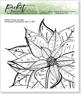 Christmas Poinsettia Star Clear Stamps (C-105)