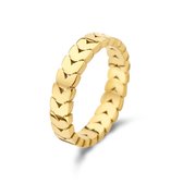 May Sparkle Summer Breeze Dames Ring Staal - Goudkleurig - 18.50 mm / maat 58