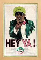 JUNIQE - Poster in houten lijst Hey Ya! #2 -30x45 /Ivoor & Roze