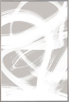 JUNIQE - Poster met kunststof lijst Abstract Brush Strokes 6 -30x45
