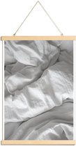 JUNIQE - Posterhanger Perfect Day in Bed -40x60 /Grijs & Wit