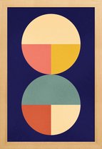 JUNIQE - Poster in houten lijst Divided -30x45 /Kleurrijk