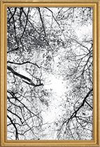 JUNIQE - Poster met houten lijst Reaching Into The Sky -40x60 /Grijs &