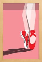 JUNIQE - Poster met houten lijst Backup Plans -30x45 /Roze