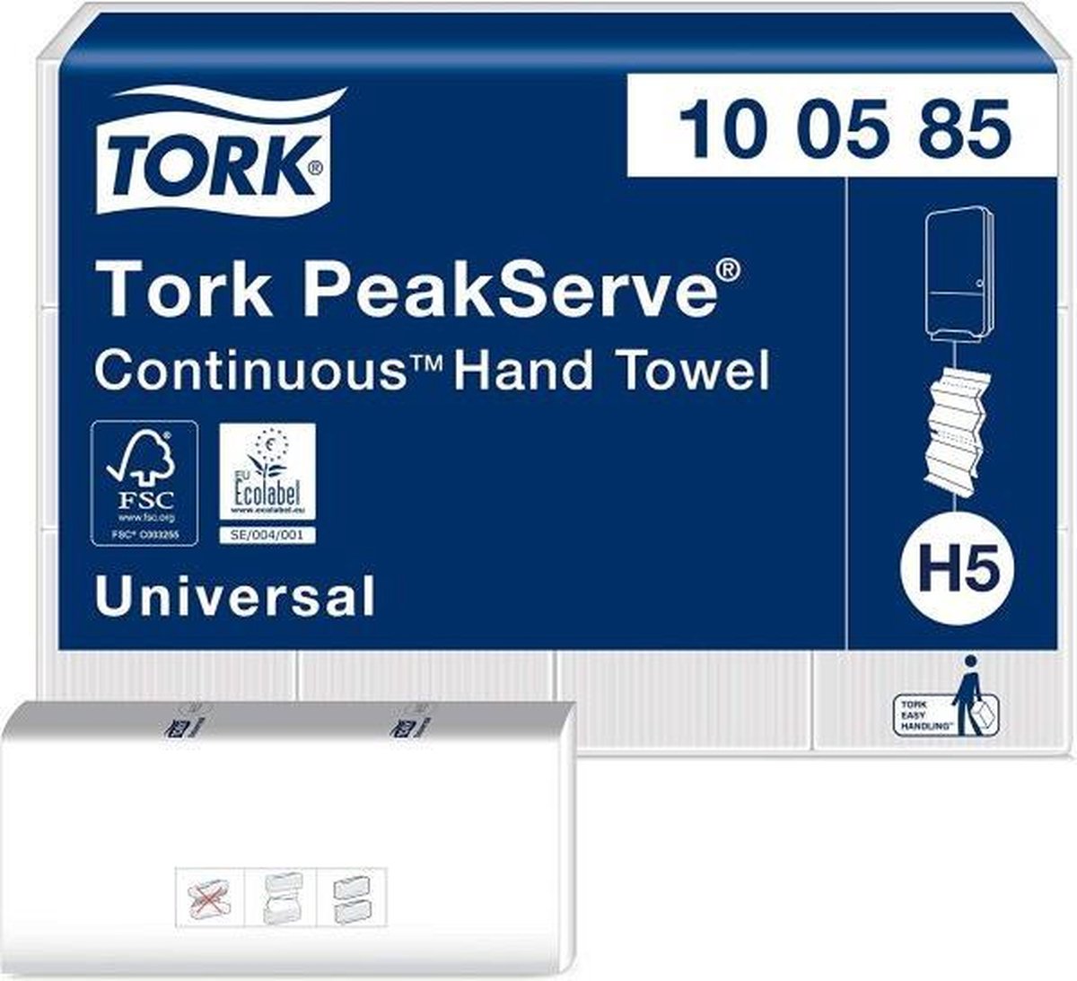 Goedkoopste Tork PeakServe® Continue Handdoek 1-laags Wit H5 Universal (100585