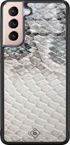 Samsung S21 Plus hoesje glass - Oh my snake | Samsung Galaxy S21 Plus  case | Hardcase backcover zwart