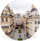 WallCircle - Wandcirkel ⌀ 150 - Appartementen in Parijs - Ronde schilderijen woonkamer - Wandbord rond - Muurdecoratie cirkel - Kamer decoratie binnen - Wanddecoratie muurcirkel - Woonaccessoires
