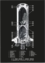 S-IC Stage Saturn V Launch Vehicle, NASA Images - Foto op Posterpapier - 50 x 70 cm (B2)