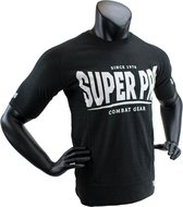 Super Pro T-Shirt S.P. Logo Zwart/Wit Large