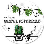 Tallies Cards - kadokaartjes  - bloemenkaartjes - Gefeliciteerd - Plant - set van 5 kaarten - verjaardagskaart - verjaardag - felicitatie - proficiat - 100% Duurzaam