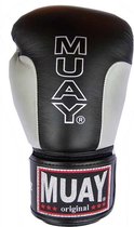 Muay (kick)bokshandschoenen Premium Zwart/Zilver 14oz