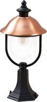 Lindby - Sokkellampen - 1licht - aluminium, koper, kunststof - H: 52.5 cm - E27 - zwart, koper