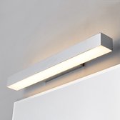 Lindby - LED wandlamp - 1licht - metaal, acryl - H: 5 cm - chroom, wit gesatineerd - Inclusief lichtbron
