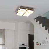 Lindby - Plafondlamp badkamer - 4 lichts - acryl, metaal - H: 6.5 cm - gesatineerd wit, chroom - Inclusief lichtbronnen