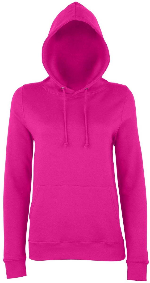 Awdis Gewoon Hoods Vrouwen/dames Girlie College Pullover Hoodie (Heet Roze)