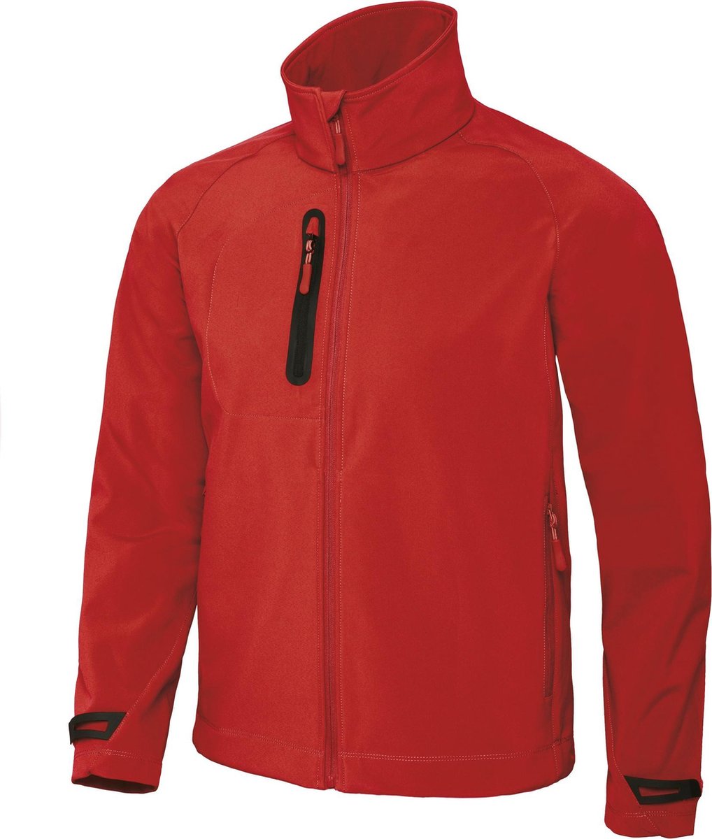 B&C Mens X-Lite 3 Layer Softshell Performance Jacket Diep Rood
