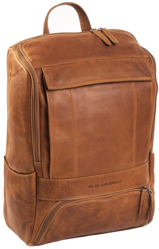 Chesterfield Rich Leren Laptop Rugtas - 15,4 inch - Cognac