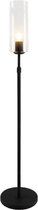 Olucia Myra - Vloerlamp - Transparant/Zwart - E27