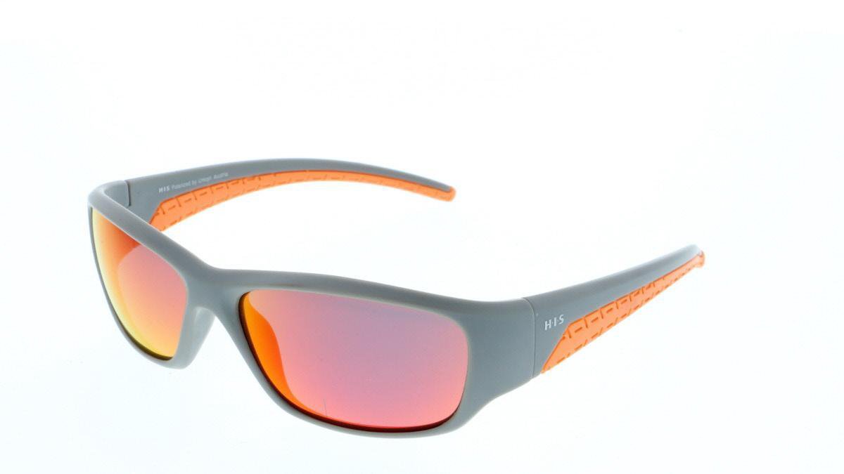 H.i.s Zonnebril 50105 Junior Rechthoekig Cat.3 Grijs/oranje