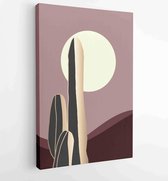 Desert illustration minimal wall arts design vector. 2 - Moderne schilderijen – Vertical – 1875715510 - 80*60 Vertical