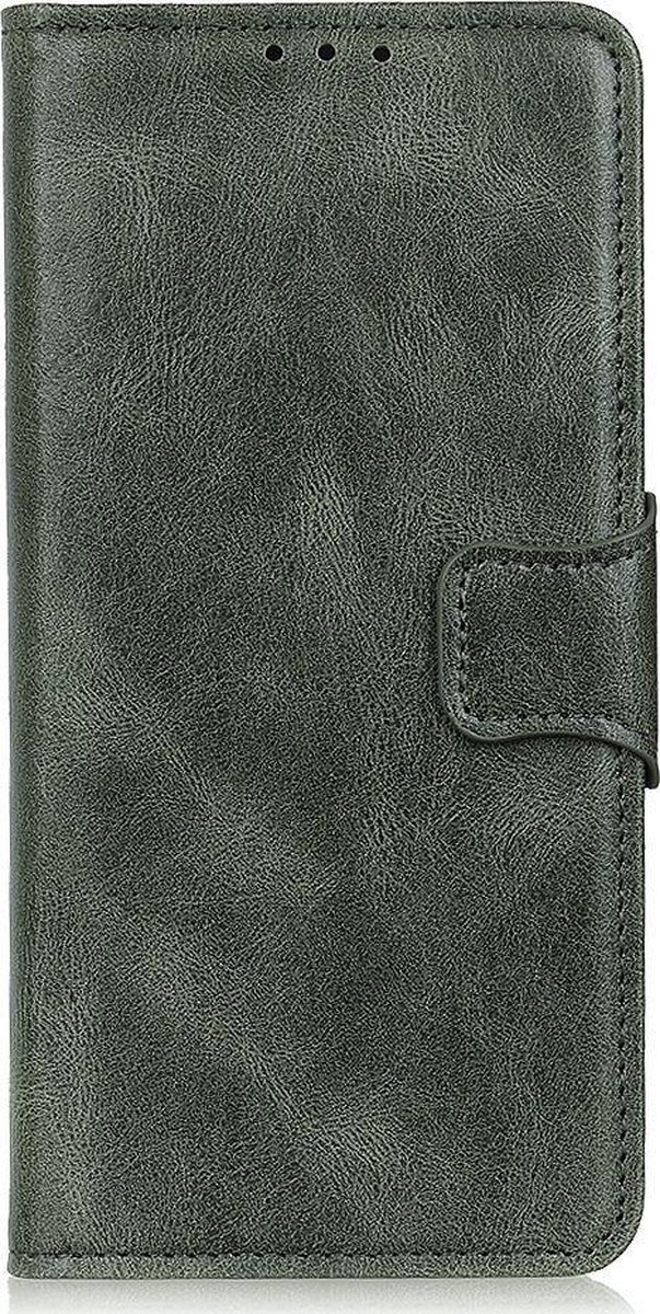 Mobigear Telefoonhoesje geschikt voor Xiaomi Redmi Note 10S Hoesje | Mobigear Classy Bookcase Portemonnee | Pasjeshouder voor 2 Pasjes | Telefoonhoesje voor Pinpas / OV Kaart / Rijbewijs - Groen