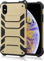 Apple iPhone XS Max Hoesje - Mobigear - Armor Serie - Hard Kunststof Backcover - Goud - Hoesje Geschikt Voor Apple iPhone XS Max