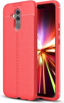Huawei Mate 20 Lite Hoesje - Mobigear - Luxury Serie - TPU Backcover - Rood - Hoesje Geschikt Voor Huawei Mate 20 Lite