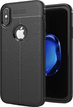 Apple iPhone XS Hoesje - Mobigear - Luxury Serie - TPU Backcover - Zwart - Hoesje Geschikt Voor Apple iPhone XS