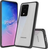 Samsung Galaxy S20 Ultra Hoesje - Mobigear - Crystal Serie - Hard Kunststof Backcover - Transparant / Zwart - Hoesje Geschikt Voor Samsung Galaxy S20 Ultra