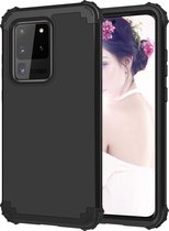 Samsung Galaxy S20 Ultra Hoesje - Mobigear - Ultra Tough Serie - Hard Kunststof Backcover - Zwart - Hoesje Geschikt Voor Samsung Galaxy S20 Ultra