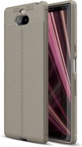 Sony Xperia 10 Plus Hoesje - Mobigear - Luxury Serie - TPU Backcover - Grijs - Hoesje Geschikt Voor Sony Xperia 10 Plus