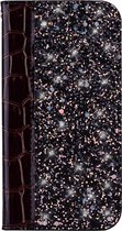 Apple iPhone 11 Pro Max Hoesje - Mobigear - Crocodile Glitter Serie - Kunstlederen Bookcase - Zwart - Hoesje Geschikt Voor Apple iPhone 11 Pro Max