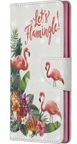 Samsung Galaxy Note 10 Hoesje - Mobigear - Design Serie - Kunstlederen Bookcase - Flamingo - Hoesje Geschikt Voor Samsung Galaxy Note 10