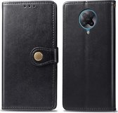 POCO F2 Pro Hoesje - Mobigear - Snap Button Serie - Kunstlederen Bookcase - Zwart - Hoesje Geschikt Voor POCO F2 Pro