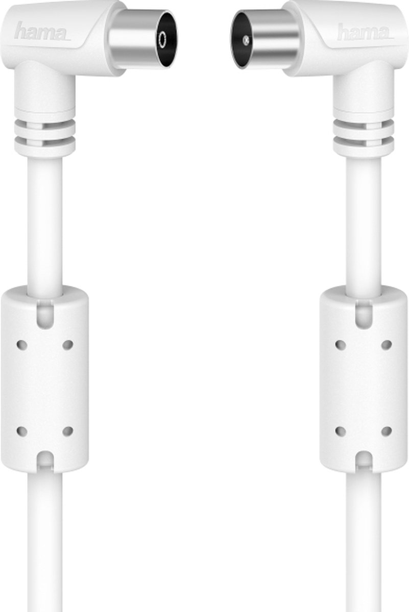 Hama Antennekabel, coaxstekker - coaxkoppeling, 90°, 5,0 m, 90 dB