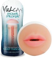 CyberSkin H2O Vulcan Shower Stroker, Deep Throat - Flesh - Masturbators & Strokers -