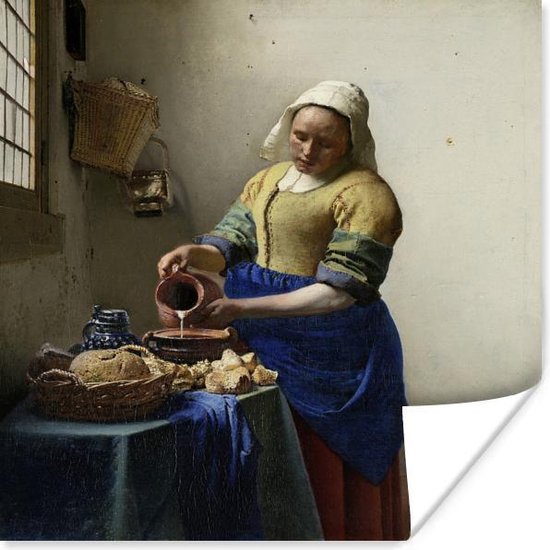 Poster Het melkmeisje - Johannes Vermeer - 60x80 cm