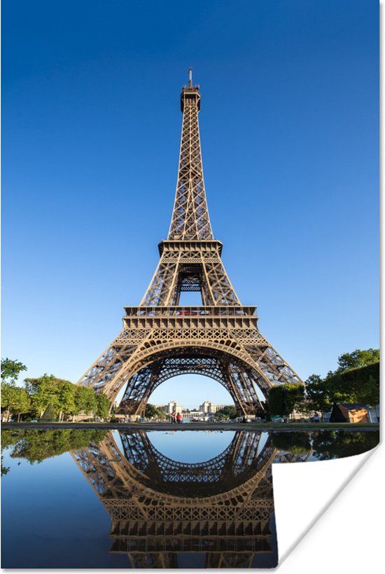 Poster Originele foto van de Eiffeltoren in Parijs - 40x60 cm