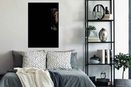 Affiche avec cadre Profil - Lion - Sauvage - 80x120 cm