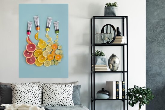 Nature morte de fruits de tubes de peinture poster papier 80x120 cm - Tirage photo sur Poster (décoration murale salon / chambre)