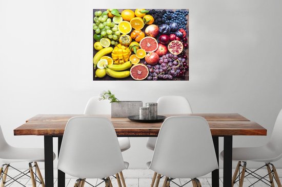 Affiche assiette de fruits en papier 80x60 cm - Tirage photo sur Poster (décoration murale salon / chambre)
