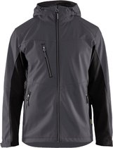 Blåkläder 4753 Softshell Jack met capuchon – Medium Grijs/Zwart - XL