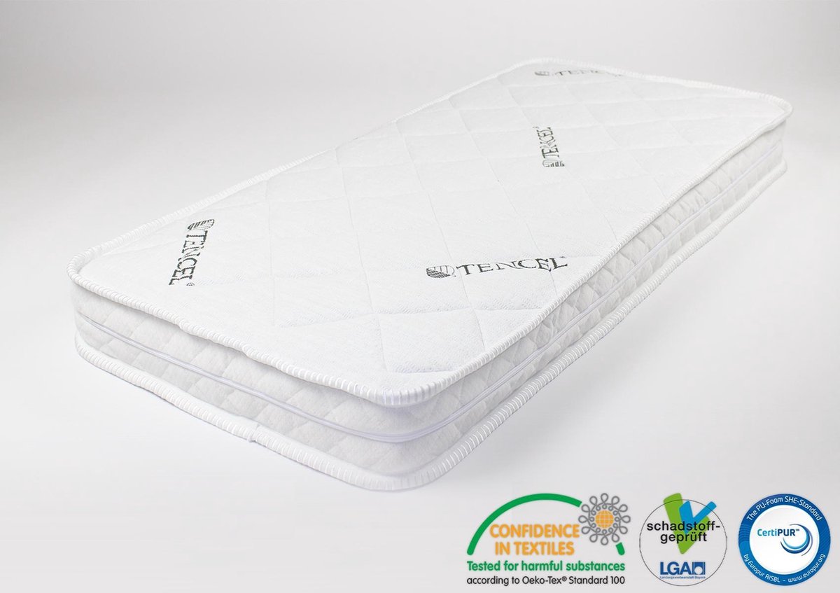 Kindermatras 90x195 Koudschuim HR65 Tencel Kindermatras 90x195 Koudschuim HR65 Tencel