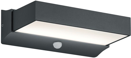 BES LED LED Tuinverlichting met Bewegingssensor - Wandlamp Buitenlamp - Trion Cuary Up and Down - 11W - Warm Wit 3000K - Waterdicht IP65 - Mat Antraciet - Aluminium
