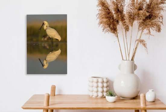 Reflet d'une spatule dans l'eau calme Toile 20x30 cm - petit - Tirage photo sur toile (Décoration murale salon / chambre)