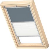 VELUX Origineel Verduisterend Rolgordijn Plus Plissé (DFD), Zilveren Kozijn, MK08, Dark Petrol